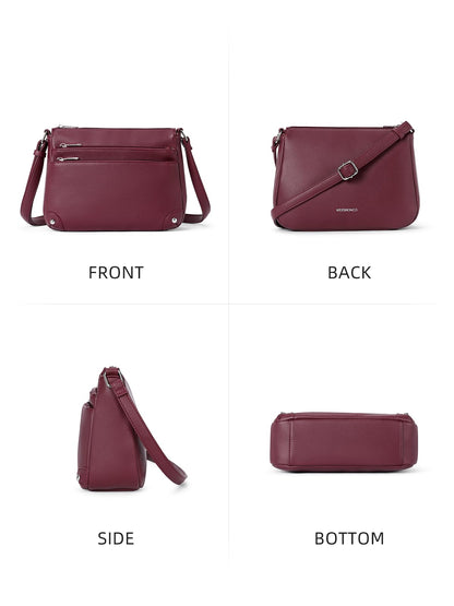 WESTBRONCO Crossbody Bags for Women, Medium Size Shoulder Handbags, Satchel Purse with Multi Zipper Pocket