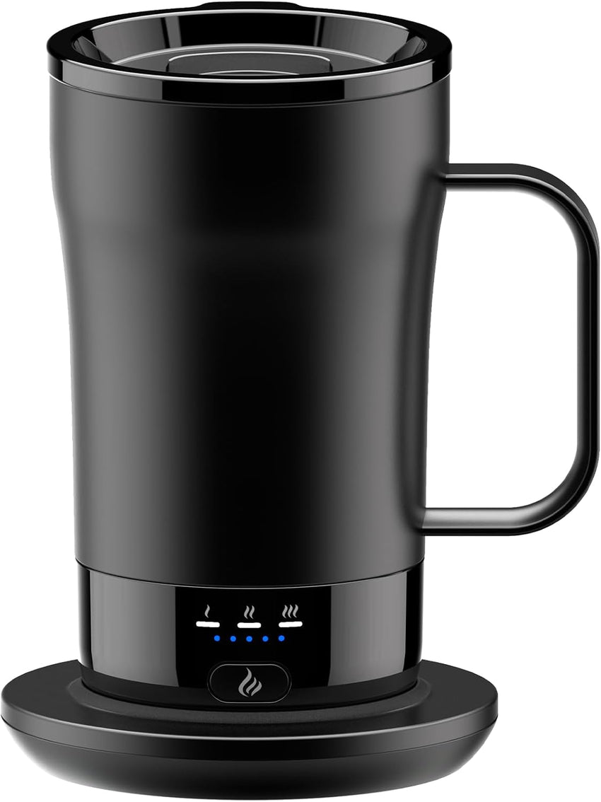 Self-Heating Coffee Mug, 14oz Heated Coffee Mug - Rechargeable Temperature Control Coffee Mug Keep Coffee Hot, Smart Mug Great Gift for Coffee Lovers & Slow Sippers