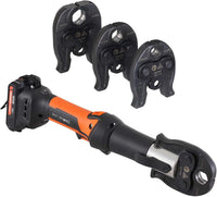 VEVOR Mini ProPress Tool, 18V Electric Pipe Crimping Tool for 1/2", 3/4", 1" Copper Pipes, Press Tool Kit with 3 Pro Press Jaws, 2pcs 2AH Battery, Fast Charger & Carrying Case