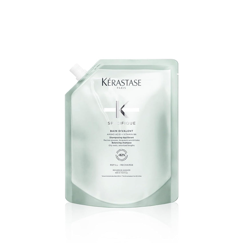 Kerastase Specifique Balancing Shampoo For Oily Scalp & Hair - Cleanses Oil From Roots and Hydrates Dry Hair Ends