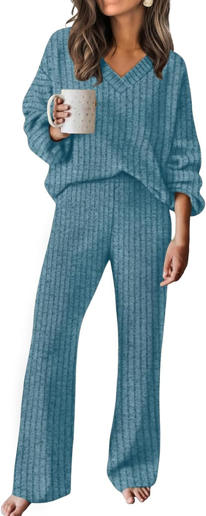 RUMIA Fall Outfits for Women 2025 Vacation Matching Sweater Lounge Sets (S-2XL)