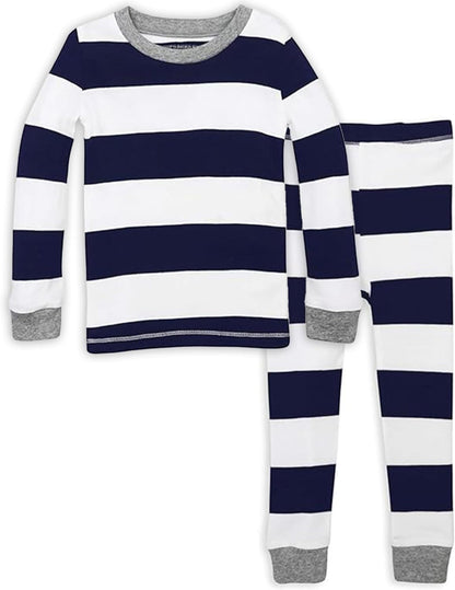 Burt's Bees Baby Girls' Pajamas, 2-Piece Long Sleeve Tee and Pants Organic Cotton PJ Set
