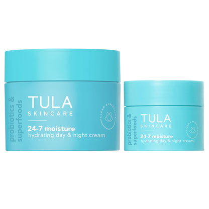 TULA Skin Care 24-7 Hydrating Day & Night Cream - Nourishing Moisturizer for Face, Maintain Skin Balance & Improve Skin Smoothness, Contains Watermelon & Apple Extract