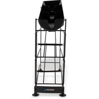 San Jamar Wireworks Cup and Lid Dispenser Fits 8 - 44 Oz. Cups, 3 Tiers with Suction Cup Feet for Restaurants, Fast Food, And Kitchens, Plastic, 8.25 X 20.5 X 22.5 Inches, Black