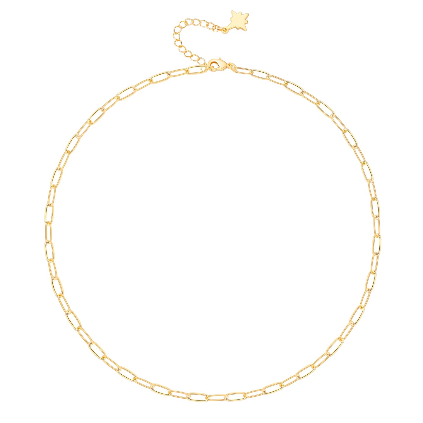 Aobei Pearl 18K Gold Plated Paperclip Chain Choker Satellite Chain Freshwater Cultured Biwa Pearl Pendant Necklace Dainty Turquoise Jewelry for Women