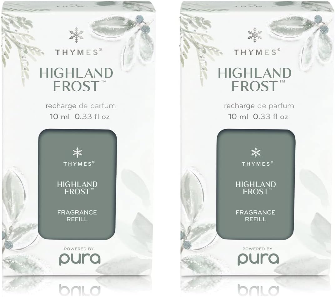 Thymes Pura Refills – 2 Pack of Oil Diffuser Scents – Long-Lasting Pura Diffuser Refills – Premium Home Fragrance – Notes of Pressed Apple, Clove & Cardamom (Simmered Cider, Pack of 2)