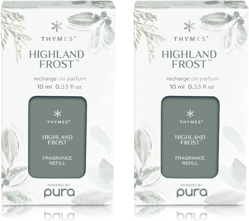 Thymes Pura Refills – 2 Pack of Oil Diffuser Scents – Long-Lasting Pura Diffuser Refills – Premium Home Fragrance – Notes of Pressed Apple, Clove & Cardamom (Simmered Cider, Pack of 2)