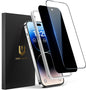 UNBREAKcable 2PCS Screen Protector for iPhone 16-1 Privacy Tempered Glass+1 Clear Glass Double Shatterproof [Easy Installation Frame] [9H Hardness] [Case Friendly] Anti-Scratch for iPhone 6.1 inch