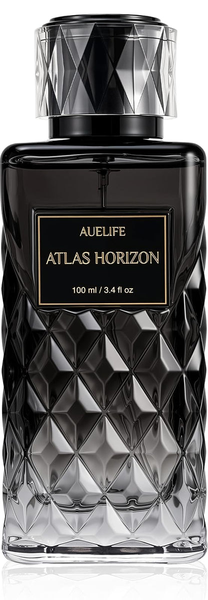 Auelife Cologne for Men, Alcohol-Free Long Lasting Perfume Fragrance, Fresh Lemon Citrus & Marine Scent with Cedar, Patchouli & Musk, 100ml / 3.4 Fl Oz, Daily Wear, Father’s Day Gift (NAVY MERIDIAN)