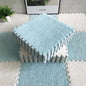 7DAY'S 40pcs 30x30cm DIY Nordic Floor Mat Splicing Carpet Plush Velvet Bedroom Rooms Pink Mat Puzzle Plush Mats Interlocking Carpet Tiles for Commercial and Home