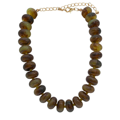We We Chunky Colorful Beaded Necklace for Women Large Boho Statement Bead Chokers Necklaces Turquoise Blue Big Beads Jewelry Neck Summer Beach