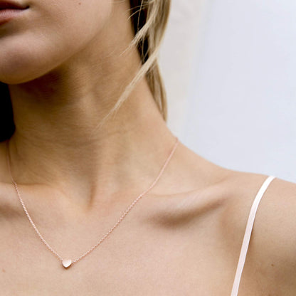 PAVOI 14K Gold Plated Cubic Zirconia Heart Necklace | Cute Dainty Love Pendant Necklaces for Women - Valentines Day Trendy Jewelry