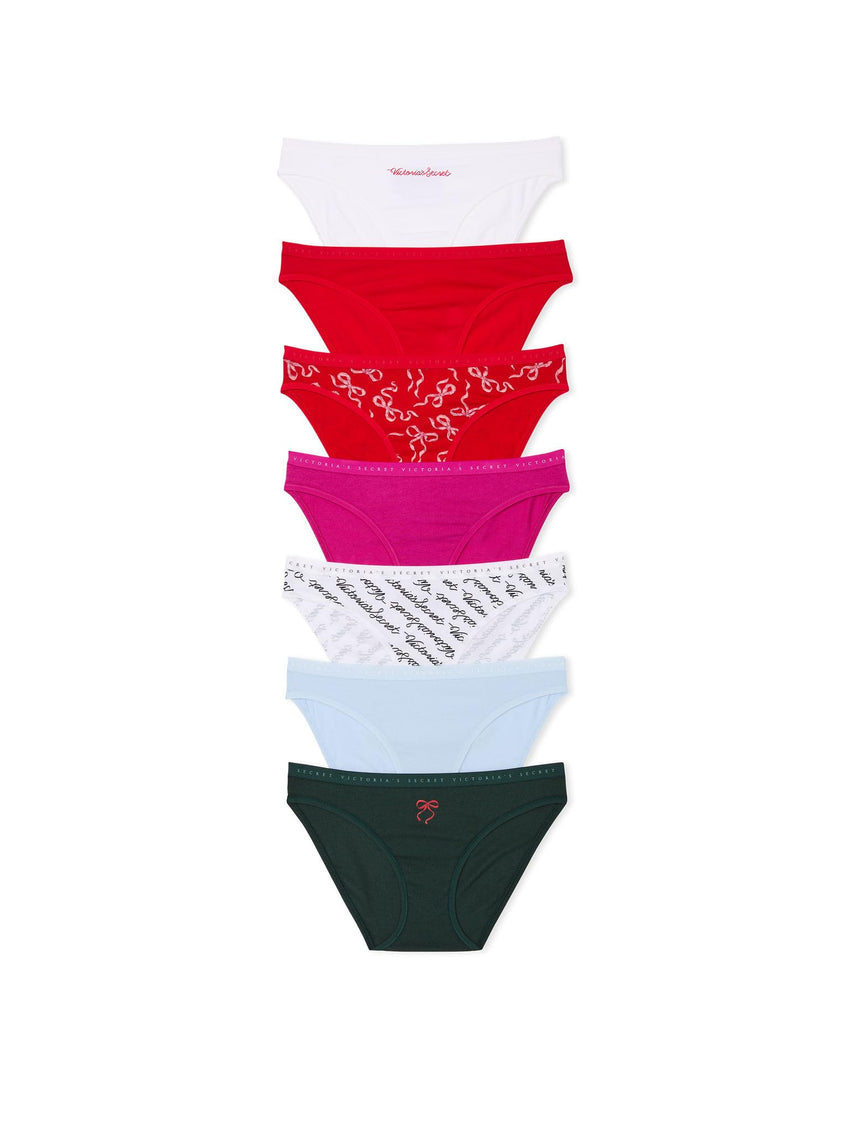Victoria's Secret Women's Cotton Bikini Underwear, Moderate Coverage Panties for Women, Multi Pack (XS-XXL)