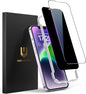 UNBREAKcable 2PCS Screen Protector for iPhone 16-1 Privacy Tempered Glass+1 Clear Glass Double Shatterproof [Easy Installation Frame] [9H Hardness] [Case Friendly] Anti-Scratch for iPhone 6.1 inch