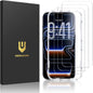 UNBREAKcable 3-Pack Screen Protector for iPhone 16 Pro, Double Shatterproof Tempered Glass [Easy Installation Frame] [9H Hardness] [99.99% HD Clear] [Case Friendly] for iPhone 6.3 inch