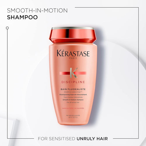 Kerastase Discipline Bain Fluidealiste Shampoo - Sulfate-Free, Smoothing & Hydrating, Frizzy Hair, Softens and Nourishes