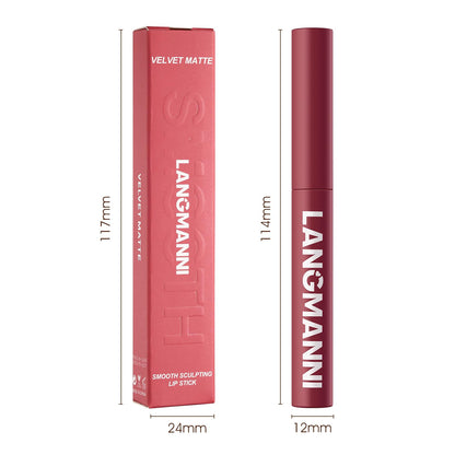 Jolilab 12Pcs Velvet Matte Lipstick Nude Matte Soft Dark Color Stick High Pigmented Long-Lasting Waterproof Lip Stick Lip Balm Beauty Cosmetics Gift for Girls and Women(01#-12#)