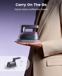 Jack ＆ Rose Travel Steamer Iron for Clothes,1200w Iron Steamer,Portable Handheld Travel Size Steamer iron,8S Fast Heat-Up，Large Ceramic Heat Panel,