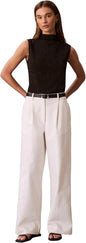 Calvin Klein Womens Textured Knit Mock Neck Top