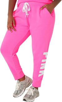 Victoria's Secret Women's Pink Logo Fleece Jogger Sweatpants, (XS-XXL)