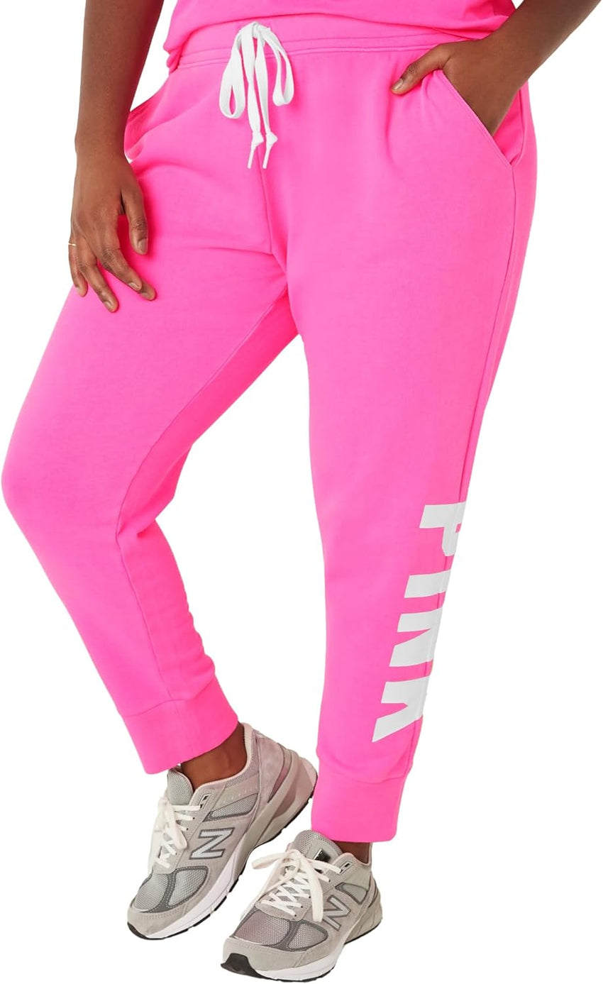 Victoria's Secret Women's Pink Logo Fleece Jogger Sweatpants, (XS-XXL)