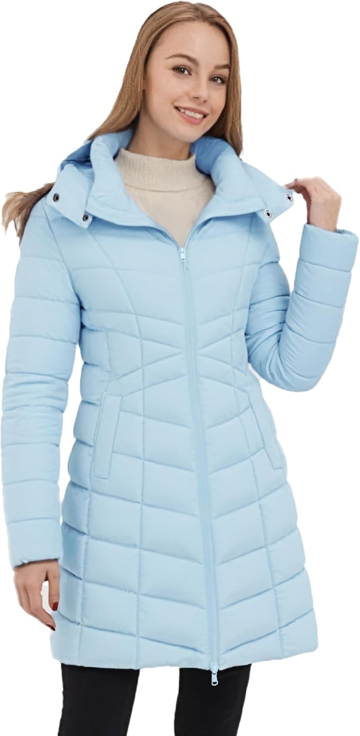 wantdo Women's Puffer Jacket Warm Padded Winter Coat Long Quilted Jacket (Available in Plus Size)