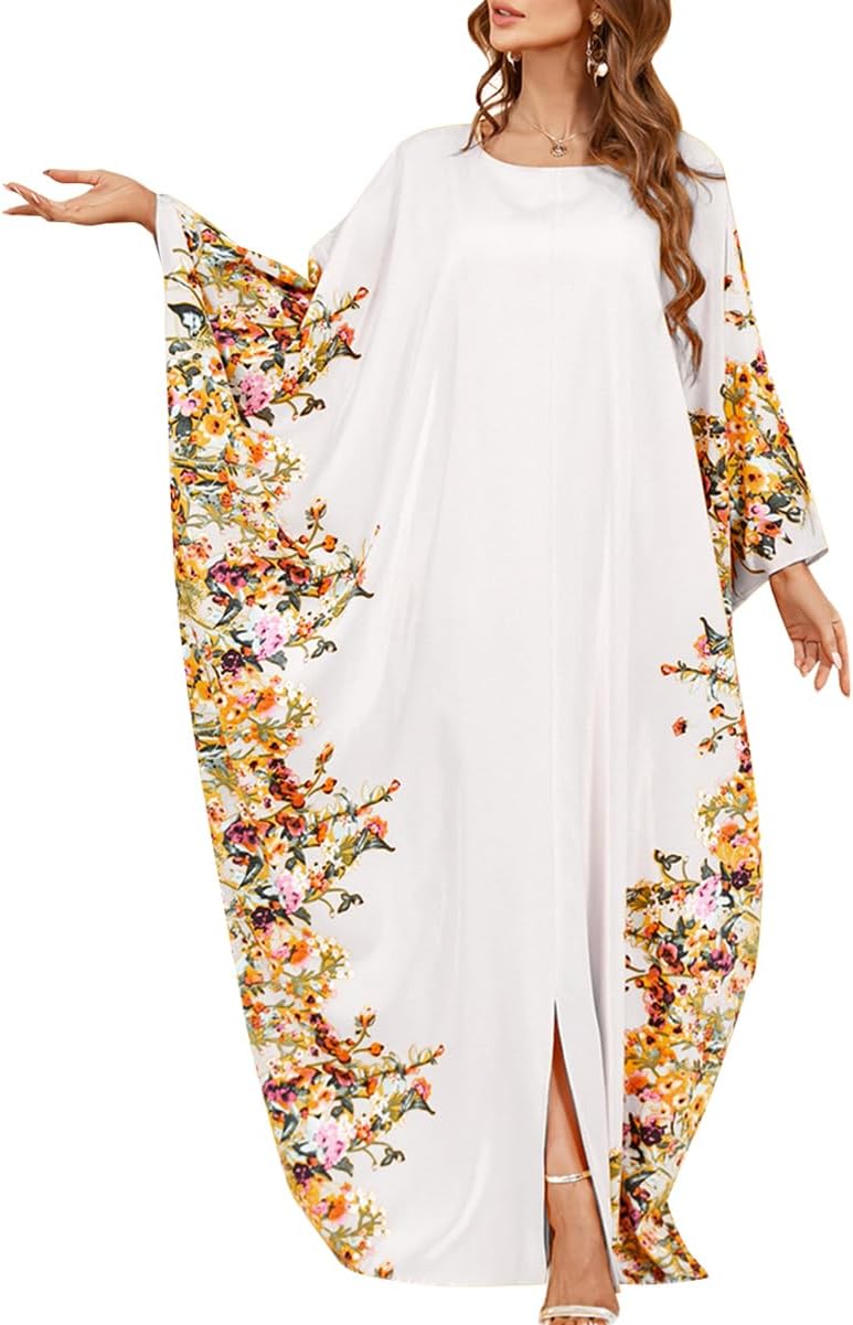 Embroidered Abaya Kaftans for Women Modern Elegant Dubai Moroccan Dubai Kaftan Dresses Abaya for Women Muslim Dress