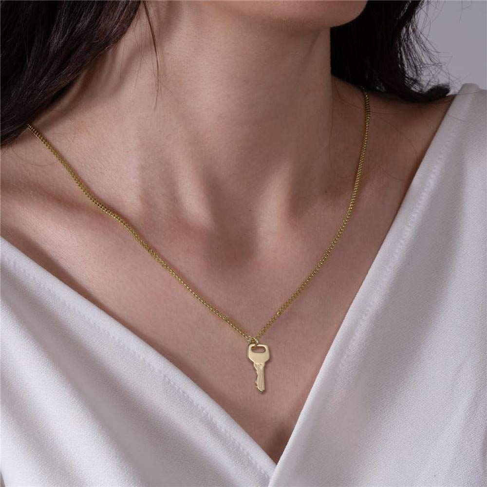 Turandoss Dainty Layered Choker Necklace, Handmade Y Pendant Necklace Multilayer Bar Disc Necklace Adjustable Layering Choker Necklaces for Women