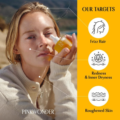 PINKWONDER USDA Organic Jojoba Oil | 100% Pure, Cold-Pressed & Vitamin E-Rich Oil for Skin | Non-Greasy, Fast-Absorbing for Face, 1.69oz (50ml)