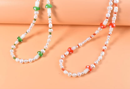 Natural Freshwater Pearl Fun Flirty Beaded Choker Necklace Handmade Summer Boho Jewlery Gifts for Women Teen