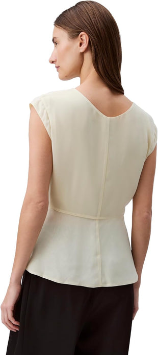 Calvin Klein Womens Chiffon Twist Front Blouse