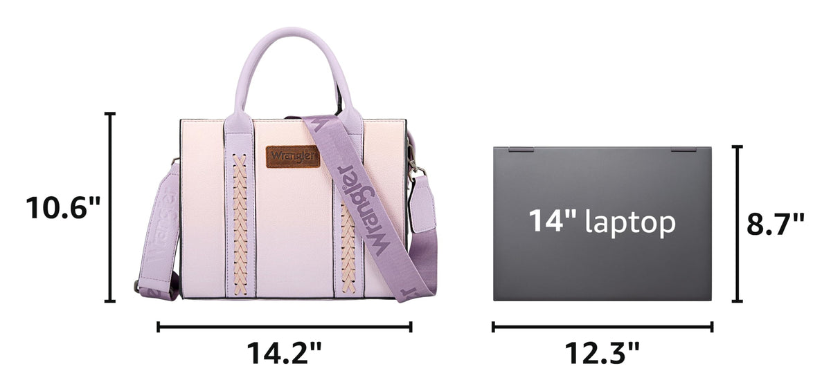 Wrangler Tote Bag for Women Designer Satchel Handbags Top-handle Purses with Strap