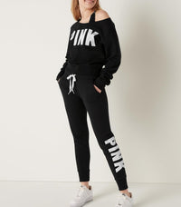 Victoria's Secret Women's Pink Logo Fleece Jogger Sweatpants, (XS-XXL)