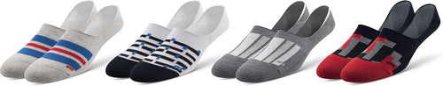 Pair of Thieves Men’s No Show Liner Socks, 4 Pack, Low-Cut Invisible Socks with Silicone Gripper, AMZ Exclusive