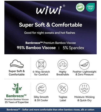 WiWi Slip Dress for Women Viscose from Bamboo Spaghetti Strap Lingerie Sexy Nightgowns Plus Size Sleep Chemise S-4X