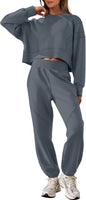 ANRABESS Womens 2 Piece Outfits Lounge Sets Cropped Sweatshirt Joggers Fashion Sweatsuit Sweat Set 2025 Winter Travel Outfits