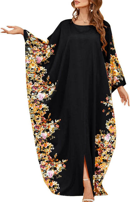 Embroidered Abaya Kaftans for Women Modern Elegant Dubai Moroccan Dubai Kaftan Dresses Abaya for Women Muslim Dress