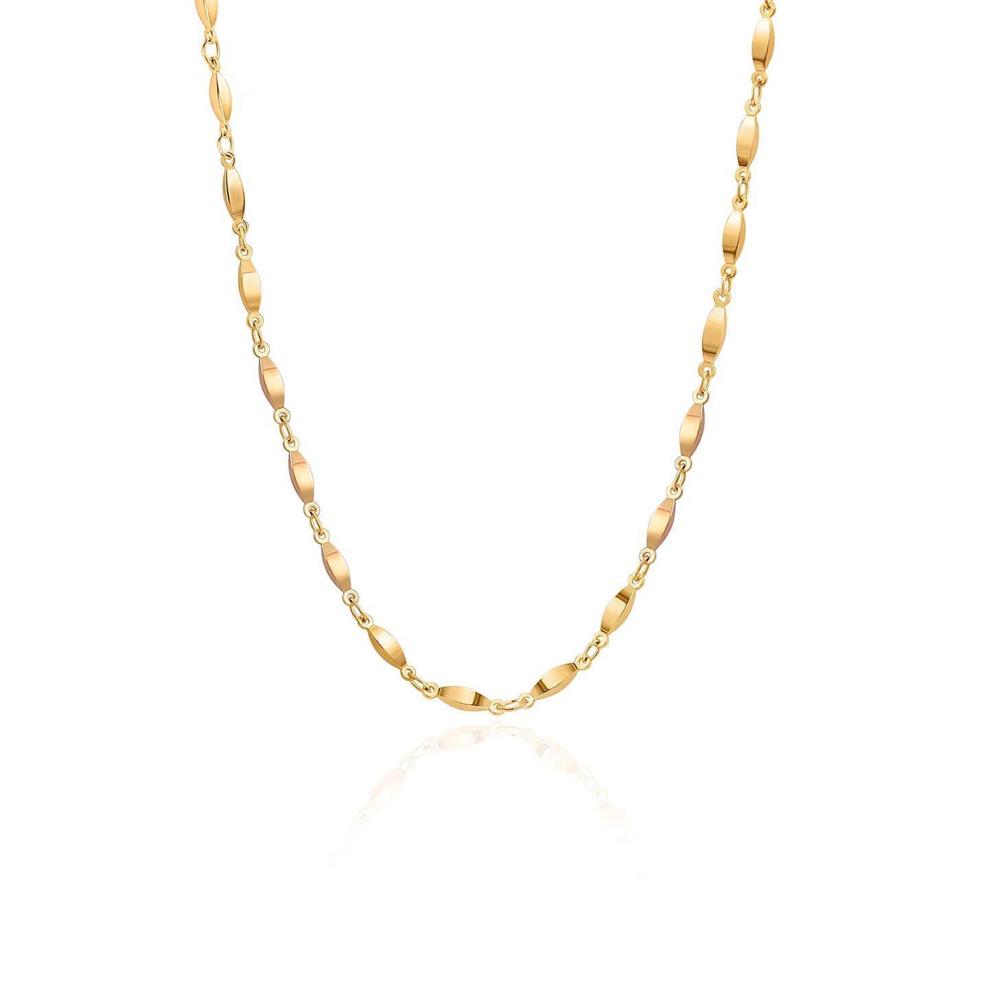 Aobei Pearl 18K Gold Plated Paperclip Chain Choker Satellite Chain Freshwater Cultured Biwa Pearl Pendant Necklace Dainty Turquoise Jewelry for Women
