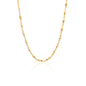 Aobei Pearl 18K Gold Plated Paperclip Chain Choker Satellite Chain Freshwater Cultured Biwa Pearl Pendant Necklace Dainty Turquoise Jewelry for Women