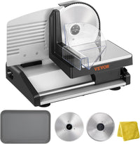VEVOR Commercial Meat Slicer, 320W Electric Deli Food Slicer, 12 inch Carbon Steel Blade Electric Food Slicer, 350-400RPM Meat Slicer, 0-0.6 inch Adjustable Thickness for Cheese, Veggies, Ham