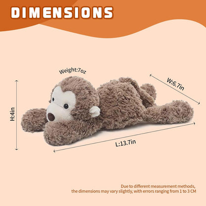 14" 7 OZ Monkey Cute Weighted Stuffed Animals,Sensory Comfort Plush Throw Pillow Toy,Monkey Plush Toys for Stress Relief, Kawaii Plushies Hugging Toy Stuffed Monkey Gifts for Kids & Adults.