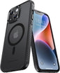 UNBREAKcable Case for iPhone 14 & iPhone 13, [Compatible with MagSafe] [Military Grade Shockproof] [Non-Slip] Translucent Matte Back and Soft TPU Edge Protective Case for iPhone 14/13 6.1", Black