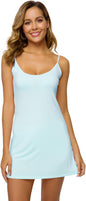 WiWi Slip Dress for Women Viscose from Bamboo Spaghetti Strap Lingerie Sexy Nightgowns Plus Size Sleep Chemise S-4X