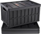 VEVOR 45L Collapsible Storage Bins with Lids 3 Packs, Stackable Utility Crates with Handles, Large Folding Containers for Organizing Tools, Snacks, Books, Food, Drinks, Camping & Transport