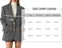 Mina Self 2025 Fall Women's Lightweight Blazer Suit Jacket Single-Breasted Casual Business Loose Fit Outerwear Pockets