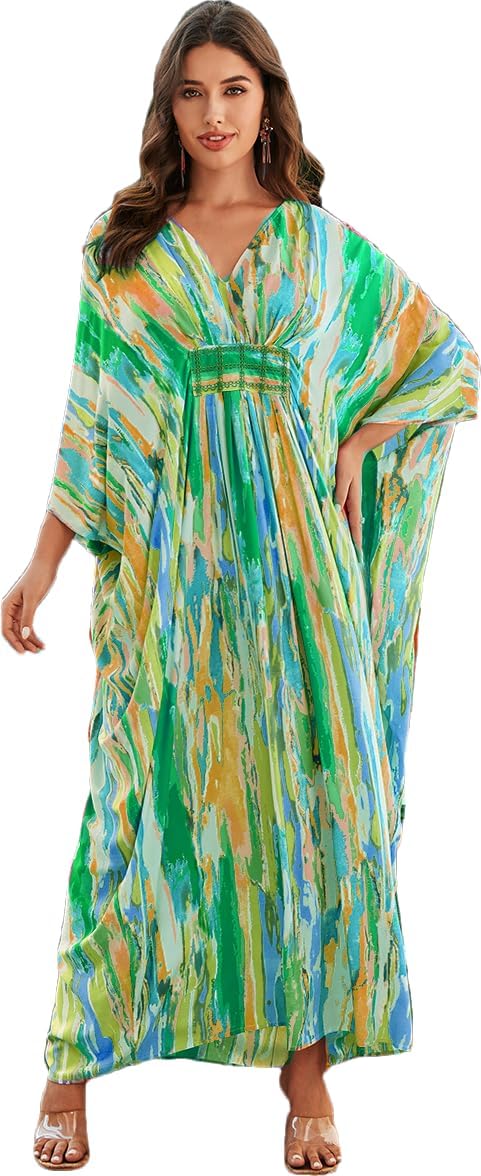 RanRui Women Beach Cover up Caftan Loungewear Swimsuit Cover Up Kaftan Dress
