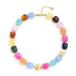 Chunky Beaded Statement Necklace for Women Trendy Colorful Boho Resin Bead Choker Necklaces Summer Handmade Jewelry Gifts Accessories