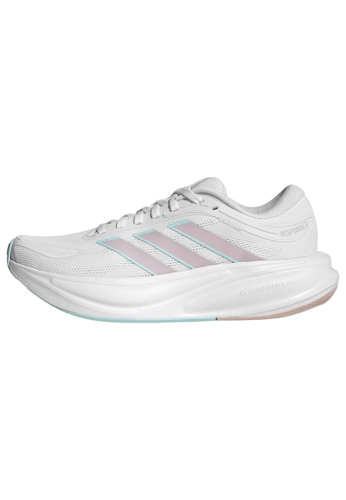 adidas Women's Response 2 Running, White/Ice Purple/Semi Flash Aqua, 10adidas Women's Response 2 Running, White/Ice Purple/Semi Flash Aqua, 10