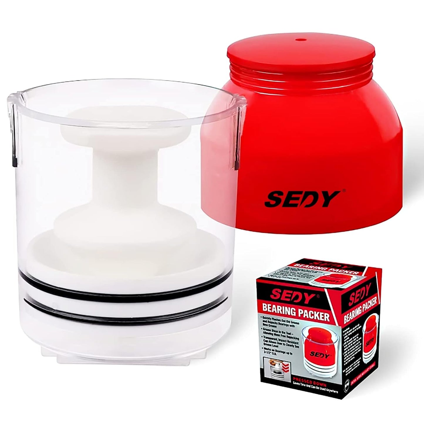 Premium Bearing Packer Kit, Handy Wheel Bearing Packer Tool Portable Wheel Bearing Grease Packer, Effortlessly Flushes Old Grease and Repacks Wheel Bearings