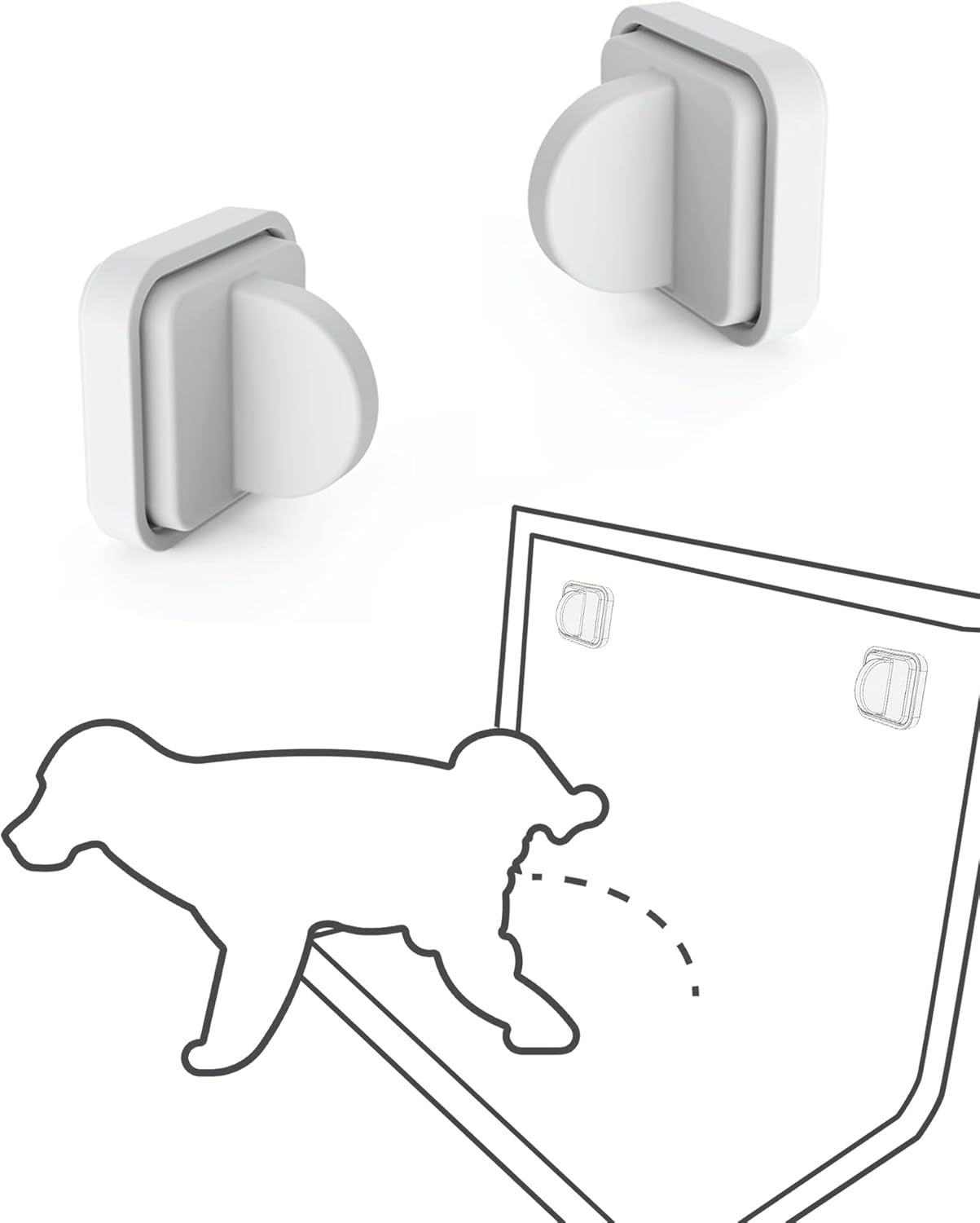 Dog Pee Pad Holder Potty Training Pad Magnetic Wall Holder for Leg-Lifting Dogs & Canine Urine Marking Strong Magnets No More Slipping Pee Pads Fit for Any Size of Puppy Pee Pads (Black)